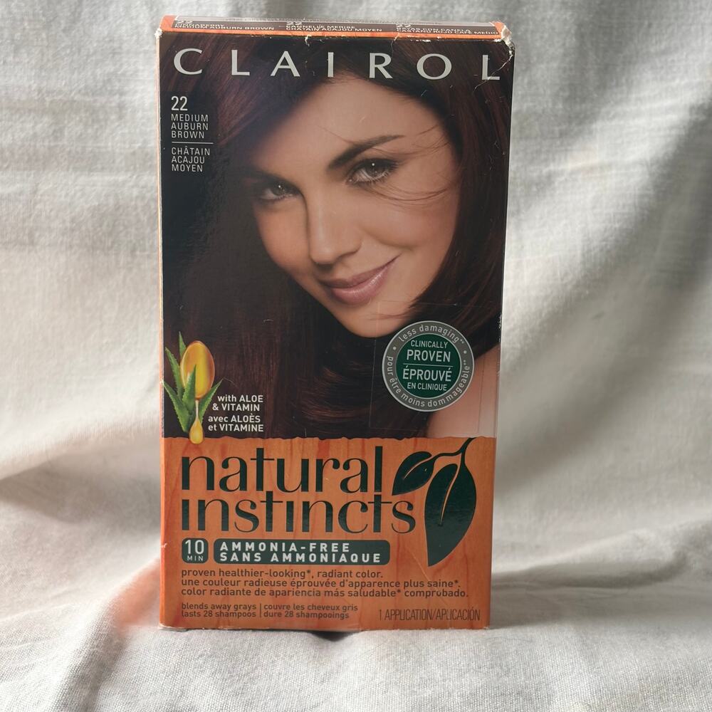 Clairol Natural Instincts 22 Cinnaberry Medium Auburn Brown Hair Dye New Box